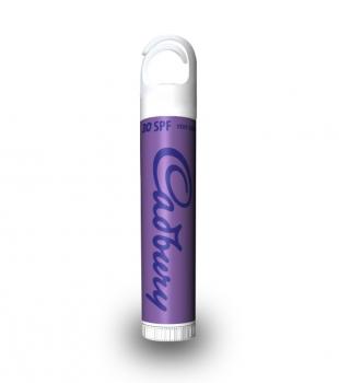 Customized Very Berry SPF 30 Lip Balm w/ Clip Top With Silver Carabinner